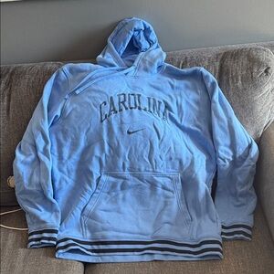 Nike UNC Carolina Blue Hoodie with Black Accents